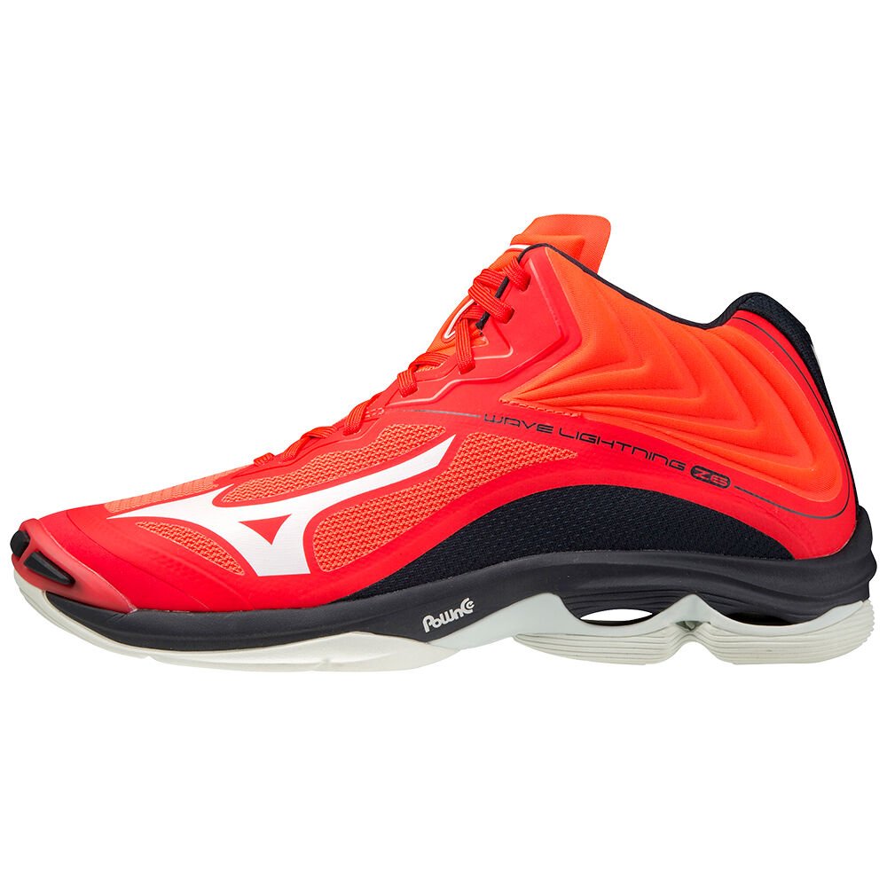 Mizuno Women's Wave Lightning Z6 Mid Volleyball Shoes Red/white/black (V1GA200563-KPX)